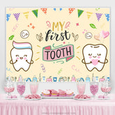 Lofaris Children 1st Birthday Backdrop For First Tooth Party